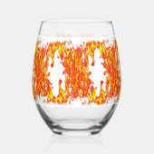 チンコデマヨフェスタ ステムなしワイングラス (裏面)