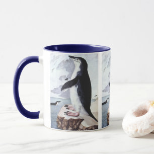 チンストラップペンギン、アンタルクチカのビンテージ鳥 マグカップ
