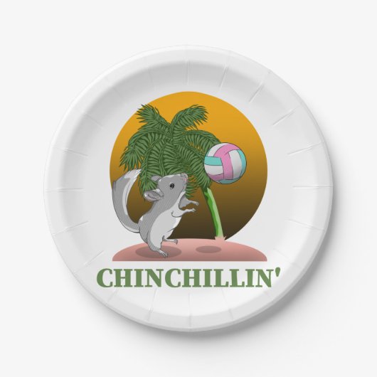 チンチラおもしろい・チンチリン ペーパープレート (正面)