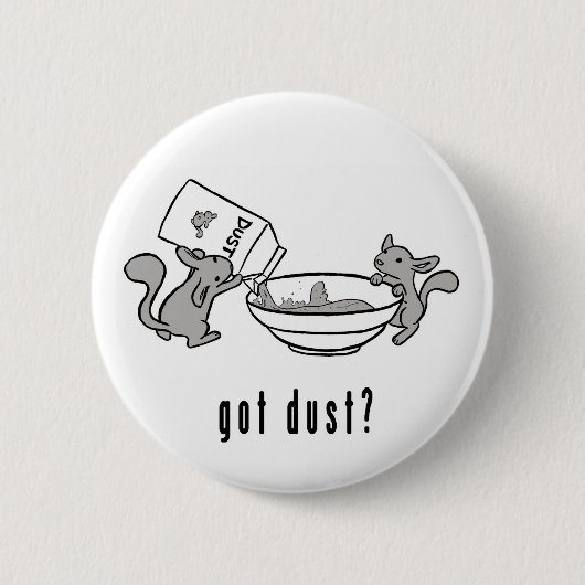 チンチラによって得られる塵ボタン 缶バッジ (正面)
