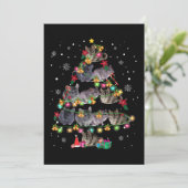 チンチラのクリスマスツリーげっおもしろい歯類愛好クリスマス シーズンカード (スタンド正面)