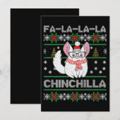 チンチラのクリスマスプレゼント チンチラ好きのための 招待状 (正面/裏面)