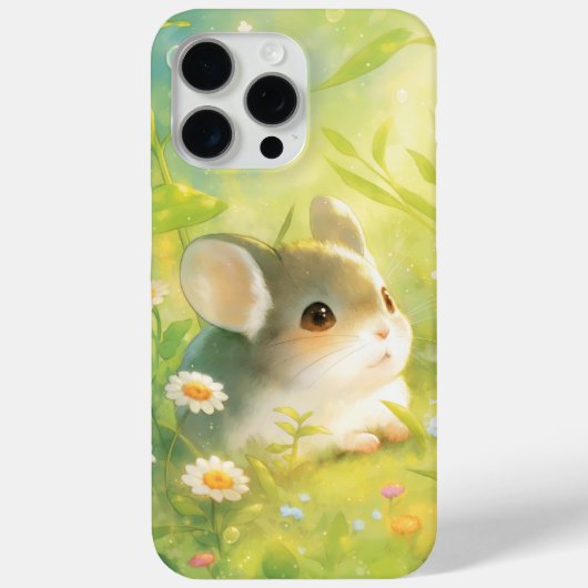 チンチラの平和な花の昼寝 Case-Mate iPhoneケース (裏面)