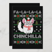 チンチラの愛に対するクリスマス醜い贈り物 シーズンカード (正面/裏面)