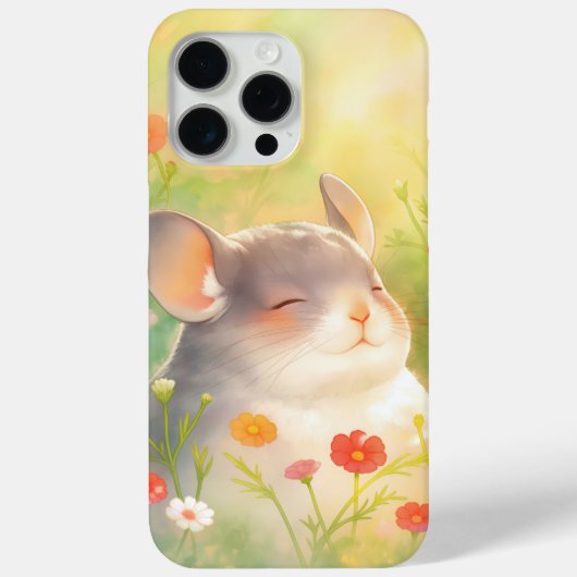 チンチラの花のオアシス Case-Mate iPhoneケース (裏面)