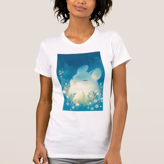 チンチラの静かな花の隠れ家 Tシャツ (正面)