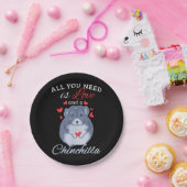 チンチラギフトおもしろいかわいいペット動物愛好家オーナー ペーパープレート (パーティー)