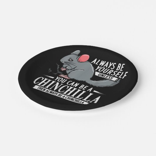チンチラギフトおもしろいかわいいペット ペーパープレート (アングル)