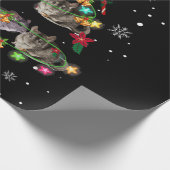 チンチラクリスマスツリーおもしろい齧歯類の恋人クリスマス ラッピングペーパー (角)