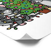 チンチラクリスマスツリー ポスター (角)