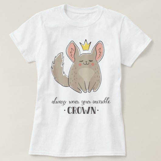 チンチラ女王Tシャツ Tシャツ (デザイン正面)