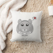 チンチラ愛思考の泡装飾用クッション クッション (ブランケット)