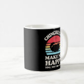 チンチラ私ハッピーチンチラおもしろいレトロV コーヒーマグカップ (正面右)