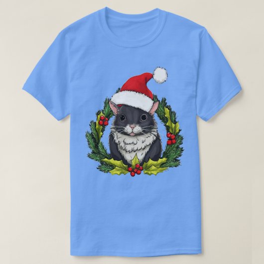 チンチラ・クリスマス Tシャツ (デザイン正面)