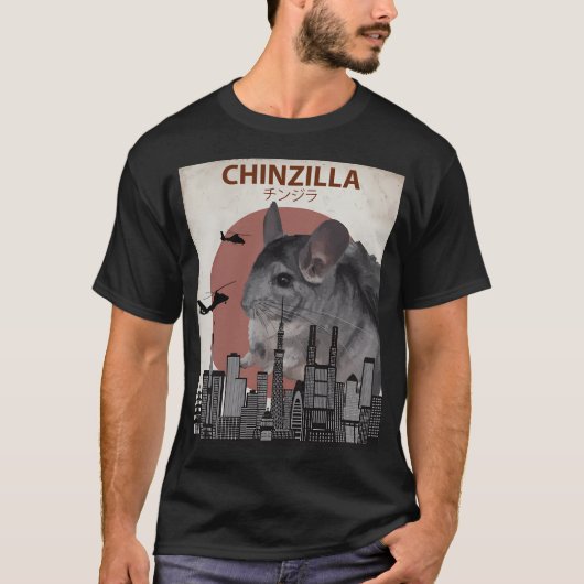 チンチラ – 巨大なチンチラの怪物 Tシャツ (正面)