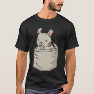 チンチラ 胸ポケット ロングテール チンチラ Tシャツ