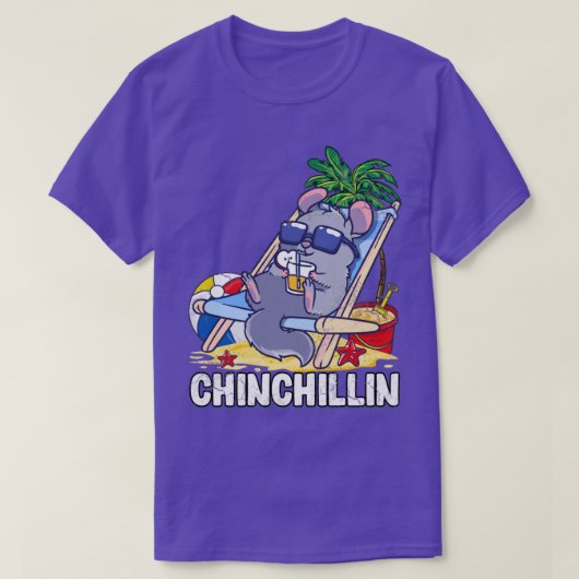 チンチリンチンチラおもしろいキュート Tシャツ (デザイン正面)