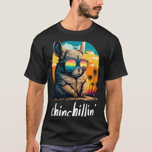 チンチリンレトロGroovy Chinchilla 1 Tシャツ (正面)