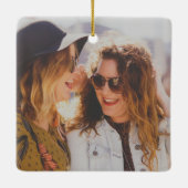 チンチンとジンワインキャットおもしろいのボトル セラミックオーナメント (裏面)