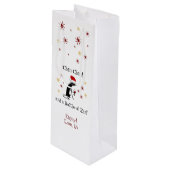 チンチンとジンワインキャットおもしろいのボトル ワインギフトバッグ (正面アングル)