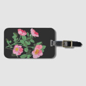 チンツィーダークピンクワイルドバラ ラゲッジタグ (正面横)