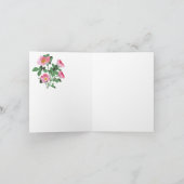 チンツィーダークピンクワイルドバラ 空白の カード (内部)