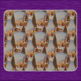 チンツィーヴィレッジクリスマスツリー雪のグローブパターン マウスパッド