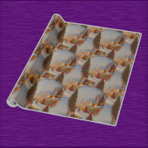 チンツィーヴィレッジクリスマスツリー雪のグローブパターン