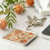 チンツペイズリーアンティークフローラルパターン キーホルダー (側面)