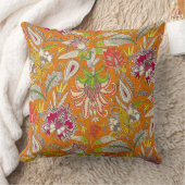 チンツポップ・アートのオレンジ クッション (ブランケット)