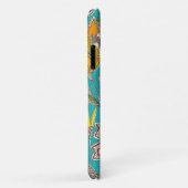 チンツ柄 ポップターコイズ Case-Mate iPhoneケース (裏面/右)