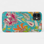 チンツ柄 ポップターコイズ Case-Mate iPhoneケース (裏面(横))