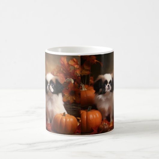 チンパピー日本の秋デライトカボチャ コーヒーマグカップ (中央)