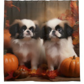 チンパピー日本の秋デライトカボチャ シャワーカーテン (正面)