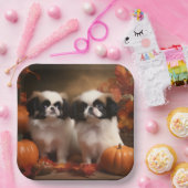 チンパピー日本の秋デライトカボチャ ペーパープレート (パーティー)