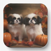 チンパピー日本の秋デライトカボチャ ペーパープレート (正面)