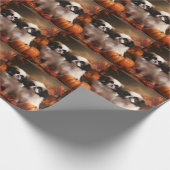 チンパピー日本の秋デライトカボチャ ラッピングペーパー (角)