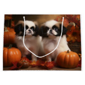 チンパピー日本の秋デライトカボチャ ラージペーパーバッグ (正面)