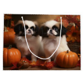 チンパピー日本の秋デライトカボチャ ラージペーパーバッグ (裏面)