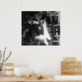 チンパンジーが国立動物園のテーブルに着席 ポスター (キッチン)