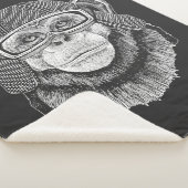 チンパンジーのオートバイのライダー シェルパブランケット (3/4)