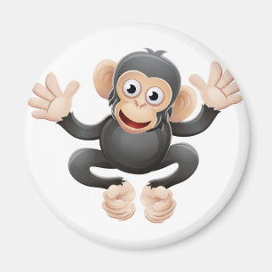 チンパンジーの動物のマンガのキャラクタ マグネット