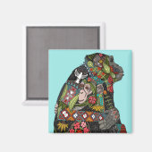 チンパンジーの愛空 マグネット (正面/裏面)