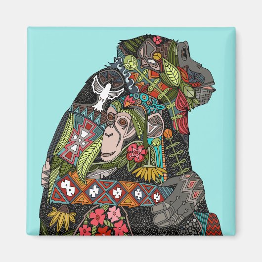 チンパンジーの愛空 マグネット (正面)