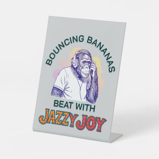 チンパンジーの聞き上手 台座サイン (正面)