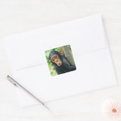 チンパンジーの若者 スクエアシール (封筒)