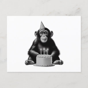 チンパンジーの誕生日おめでとう ポストカード