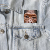 チンパンジーはボタンを注目します 缶バッジ (インサイチュ)