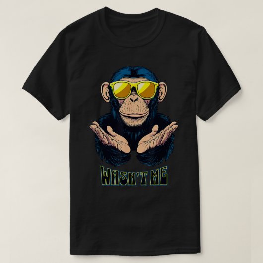 チンパンジーは私じゃなかった Tシャツ (デザイン正面)