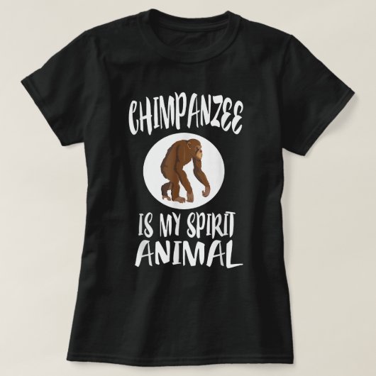 チンパンジーは私の霊性動物だ Tシャツ (デザイン正面)